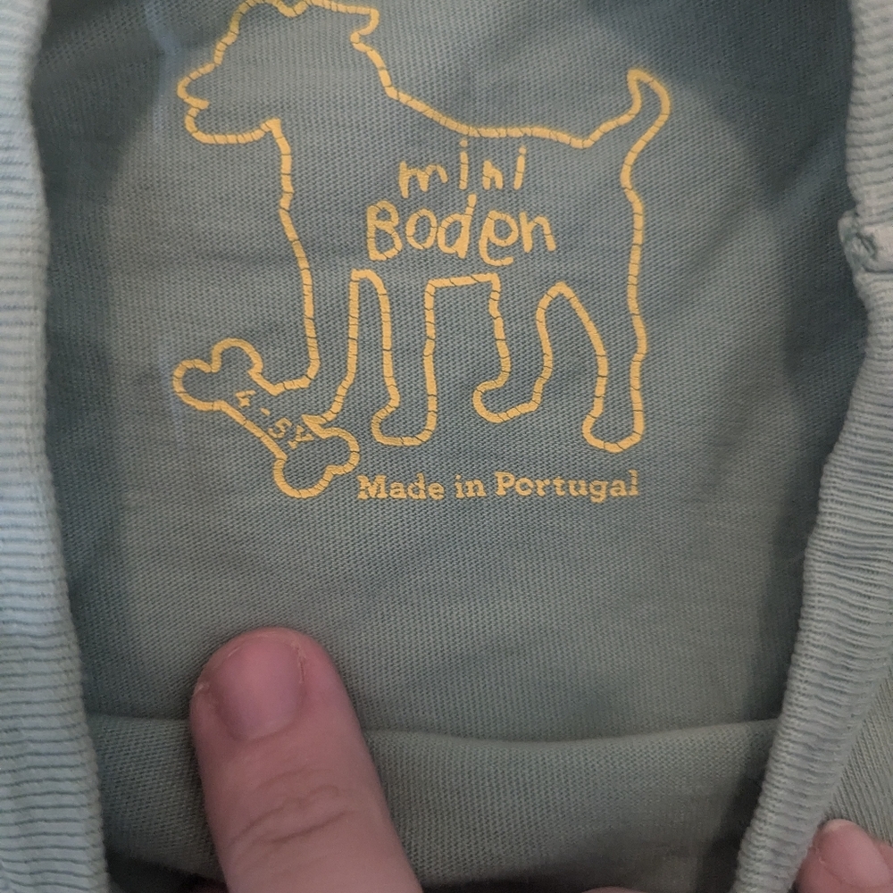 Mini Boden Green Kids Shirt with Car Print - Picture 3 of 3